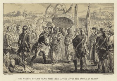 La rencontre de Lord Clive avec Meer Jaffier, après la bataille de Plassey - James Godwin